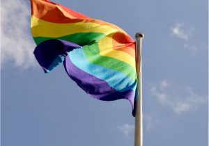 Regenbogenflagge als Symbol der Leben- und Schwulenbewegung