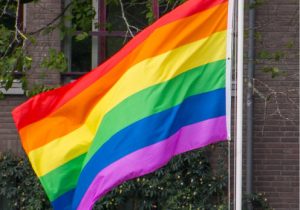 Regenbogenflagge als Symbol der Leben- und Schwulenbewegung